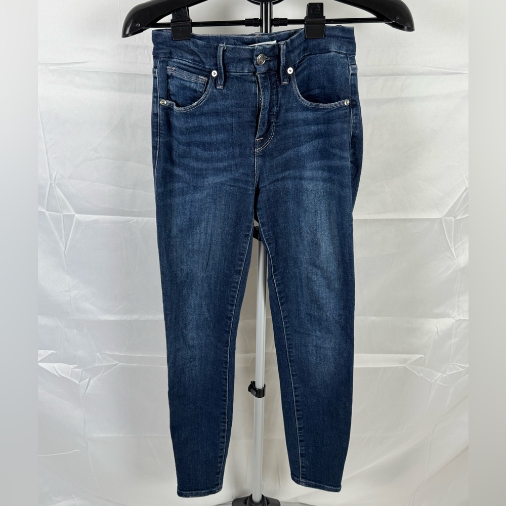 Good American Good Legs Crop Jeans Size 2 Stretch Skinny Mid Rise